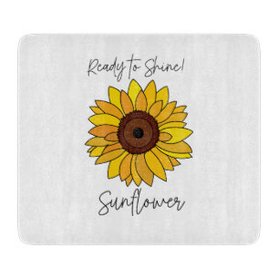 Sonnenblume bereit zum Sonnenblumen Schneidebrett