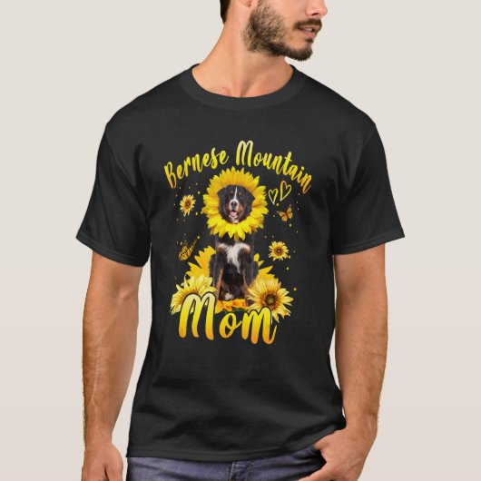 Sonnenblume Berner Mama Hund Muttertag T-Shirt (Vorderseite)