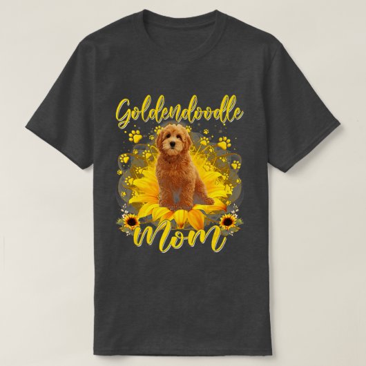 Sonnenblume Bester Hund Mama Ever Funny Goldendood T-Shirt (Design vorne)