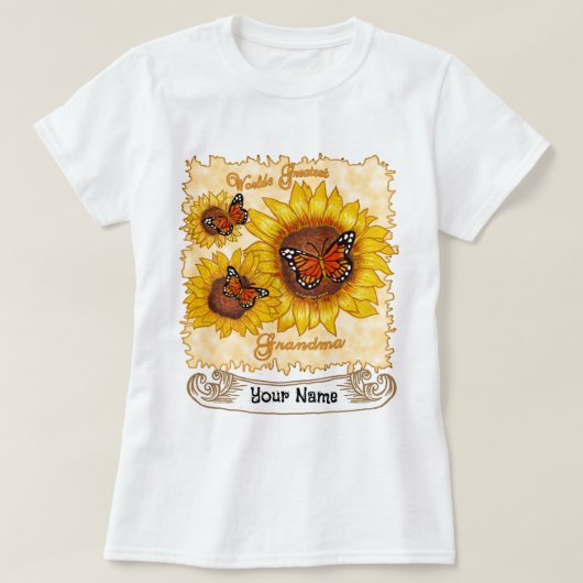 Sonnenblume Bester Oma-T - Shirt (Design vorne)