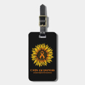 Sonnenblume/Bewusstsein...CRPS Gepäckanhänger (Vorderseite vertikal)