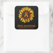 Sonnenblume/Bewusstsein... CRPS Square Sticker (Tasche)