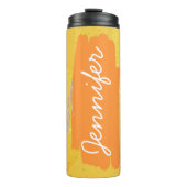 Sonnenblume Biene Name Eigenes Geschenk hinzufügen Thermosbecher (Vorderseite)