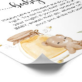 Sonnenblume Biene nicht sagen Baby Gaby Dusche Spi Poster (Ecke)