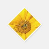 Sonnenblume & Biene Serviette (Ecke)
