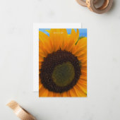 Sonnenblume, Biene und Himmel Mitteilungskarte (Vorderseite/Rückseite Beispiel)