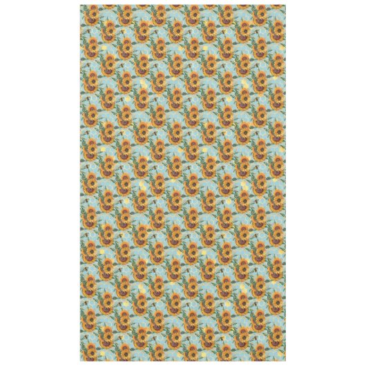 Sonnenblume Bienenstock Honeycomb Golden Tischdecke (Vorderseite)