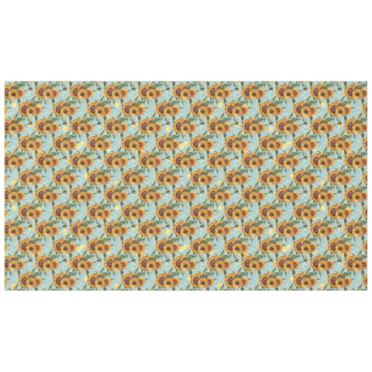 Sonnenblume Bienenstock Honeycomb Golden Tischdecke (Vorderseite (Horizontal))