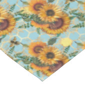 Sonnenblume Bienenstock Honeycomb Golden Tischdecke (Schrägansicht)