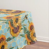 Sonnenblume Bienenstock Honeycomb Golden Tischdecke (Beispiel)