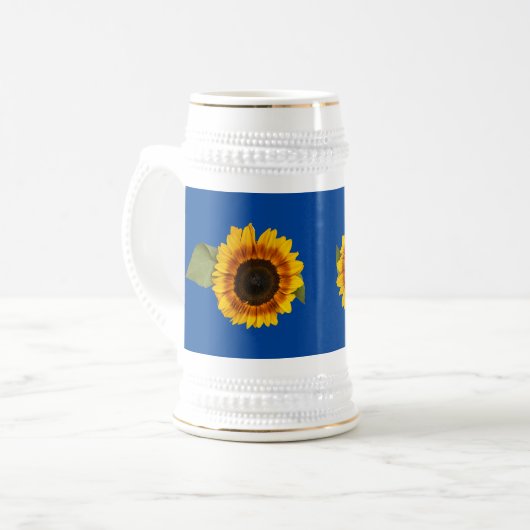 Sonnenblume Bierglas (Vorderseite Links)