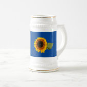 Sonnenblume Bierglas (VorderseiteRechts)