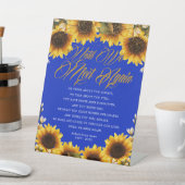 Sonnenblume bis wir wieder Beerdigung Gedicht Sockelschild (In SItu)