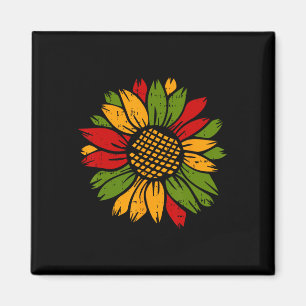 Sonnenblume Black History Month Farben Männer Frau Magnet