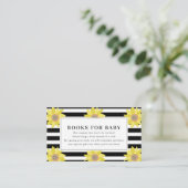 Sonnenblume Black Stripes Babydusche Anfrage Begleitkarte (Stehend Vorderseite)