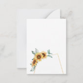 Sonnenblume Bläschen Goldene Geometrie Save the Da Mitteilungskarte (Rückseite)