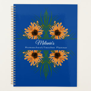 Sonnenblume Blau Lehrer Schule Homeschool-Planer Planer