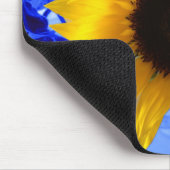Sonnenblume-Blau Mousepad (Ecke)