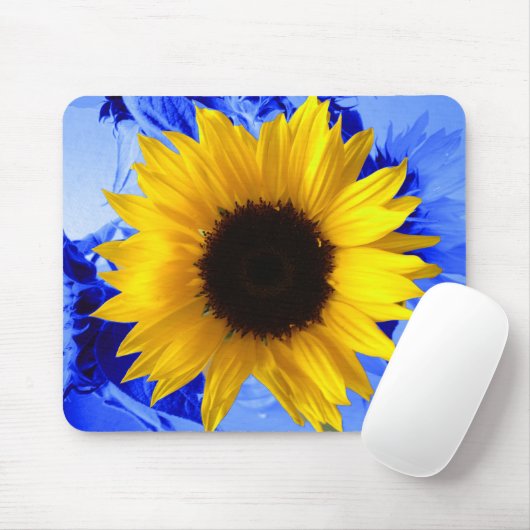 Sonnenblume-Blau Mousepad (Mit Mouse)