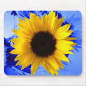 Sonnenblume-Blau Mousepad (Vorne)