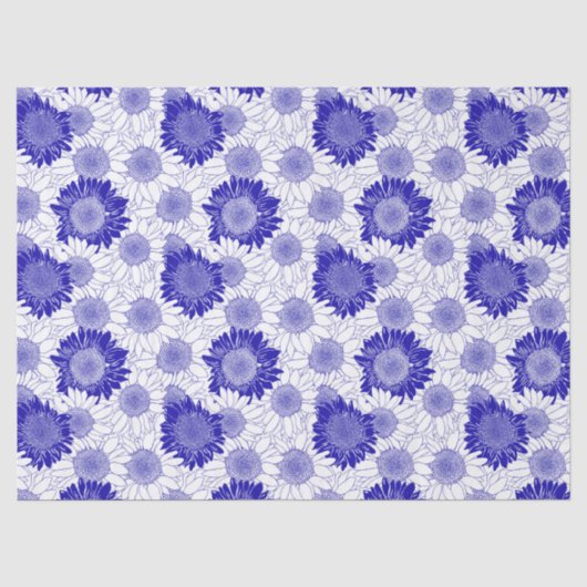 Sonnenblume Blau Seidenpapier (Vorderseite)