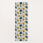 Sonnenblume Blaue Blume Blumenmuster Yogamatte (Rückseite)