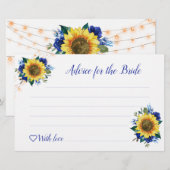 Sonnenblume Blaue Rose Lichter Brautparty Beratung (Vorne/Hinten)