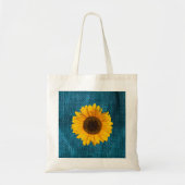 Sonnenblume Blauer Einfaltspinsel Tasche (Vorne)