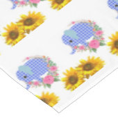 Sonnenblume Blauer Elephant Tableclout Tischdecke (Schrägansicht)