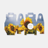 Sonnenblume Blauer Himmel Rustikale Hochzeit Geschenkschachtel (Ungefaltet)