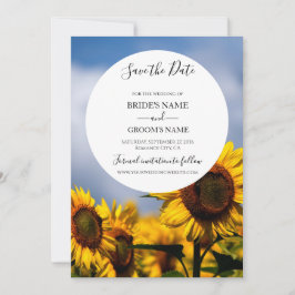 Sonnenblume Blauer Himmel Rustikale Hochzeit Save The Date