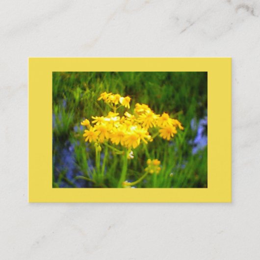 Sonnenblume Blaues Wasser Reflektion Visitenkarte (Vorderseite)