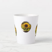 Sonnenblume Bliss Latte Tasse - 12 oz (Vorderseite)