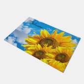 Sonnenblume Blue Sky Door Mat Fußmatte (Schrägansicht)