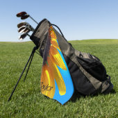Sonnenblume Blue Sky Personalisiert Golf Handtuch (Gras)