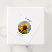 Sonnenblume Blue Sky Rustic Wedding Geschenk Geschenkanhänger (Beispiel)