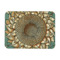 Sonnenblume blühen auf blaugrünem Hintergrund