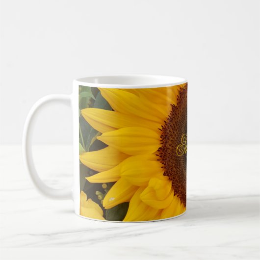 Sonnenblume Blume Blumenfotografie Tasse (Links)