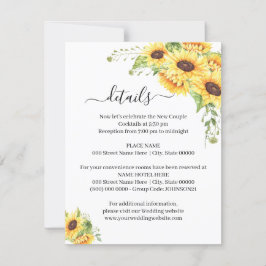 Sonnenblume Blume Boho Chic Details Beilage Karte