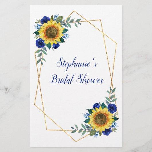 Sonnenblume Blume Brautparty Liebe Lido Game (Rückseite)