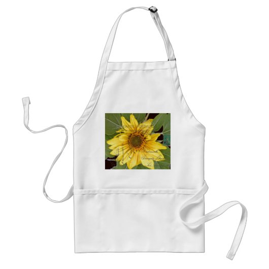 Sonnenblume Blume Französisch Ephemera Schürze (Vorne)