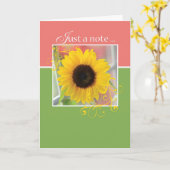 Sonnenblume Blume Hallo Note Card Karte (Gelbe Blume)