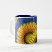 Sonnenblume Blume Kaffee Tasse Geburtstagsgeschenk (Vorderseite Links)