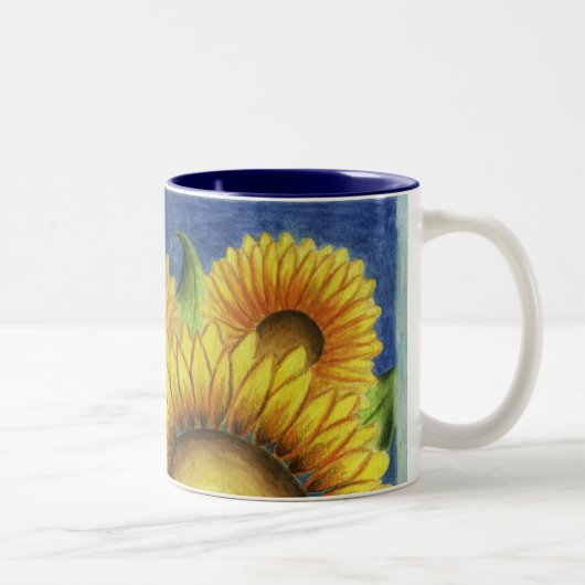 Sonnenblume Blume Kaffee Tasse Geburtstagsgeschenk (Rechts)