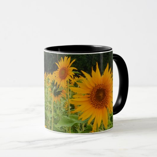 Sonnenblume-Blume Tasse (VorderseiteRechts)