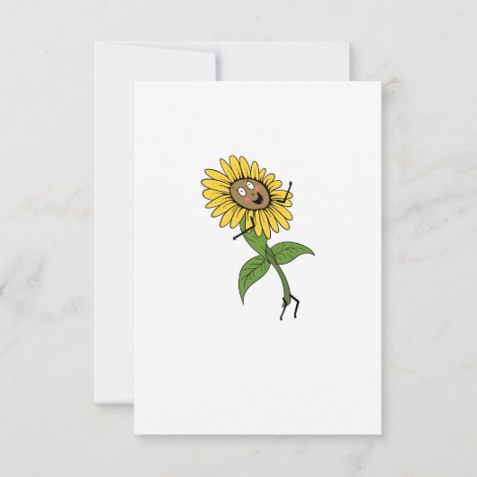 Sonnenblume, Blumen Thema Dankeskarte (Vorderseite)