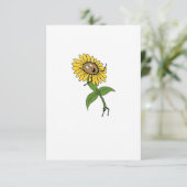 Sonnenblume, Blumen Thema Dankeskarte (Stehend Vorderseite)