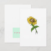Sonnenblume, Blumen Thema Dankeskarte (Vorne/Hinten)