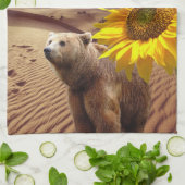 Sonnenblume Blumenbär Küchentücher (Gefaltet)