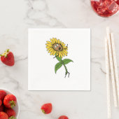 Sonnenblume, Blumendesign Serviette (Beispiel)